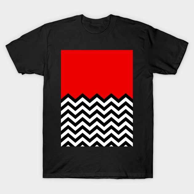 Twin Peaks - Black Lodge Pattern T-Shirt by RedOcelotThreads